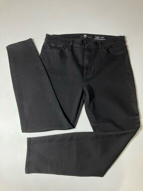 7 For All Mankind | Black High-Rise Ankle Jeans